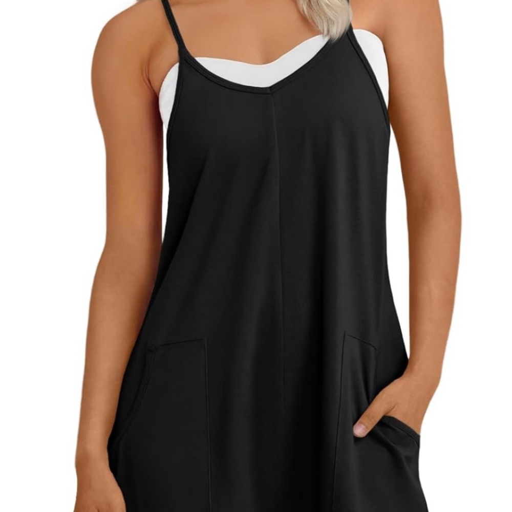BRAND NEW Black Causal Romper and Cover Up NWT - Picture 5 of 5